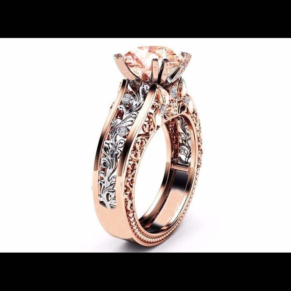 10mm topaz round cut topaz rose gold
